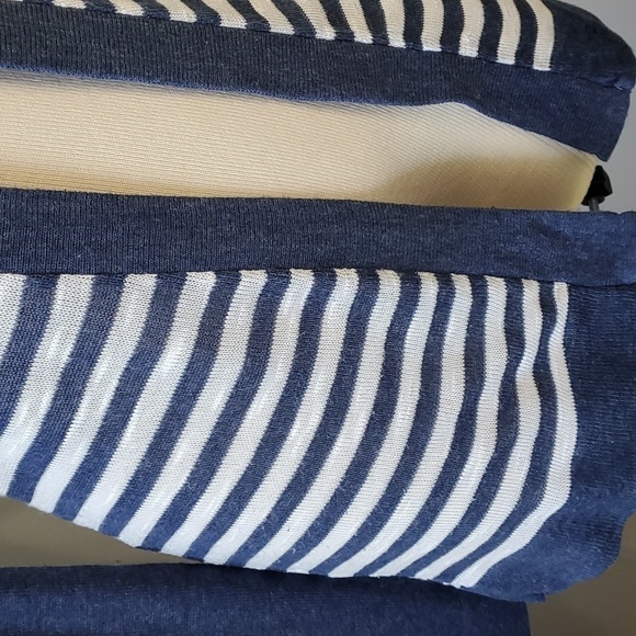 Absolutely creative worldwide open cardigan sweater. Blue striped. Size … - Picture 3 of 9